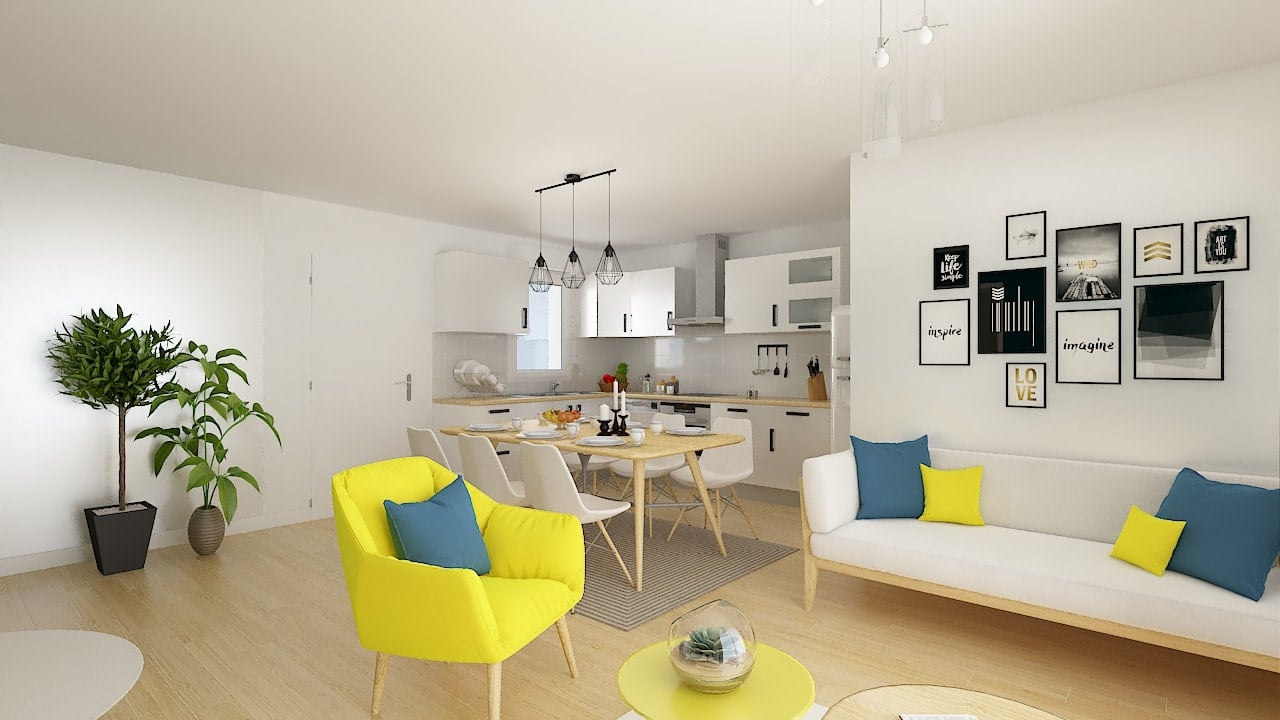Maison Low cost modele Emeraude vue interieure
