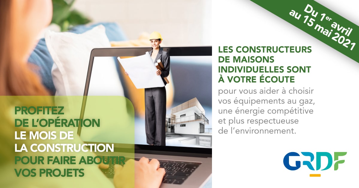 Bannière GRDF Maisons Concept le mois de la construction