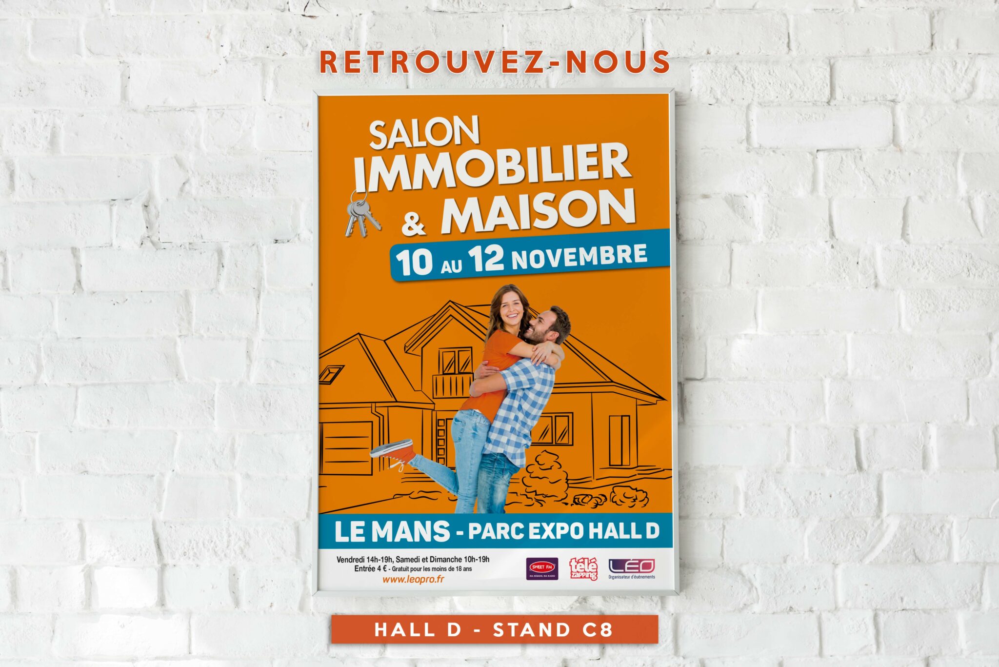 Affiche salon immo et maison le mans 2023 - Hall D Stand C8